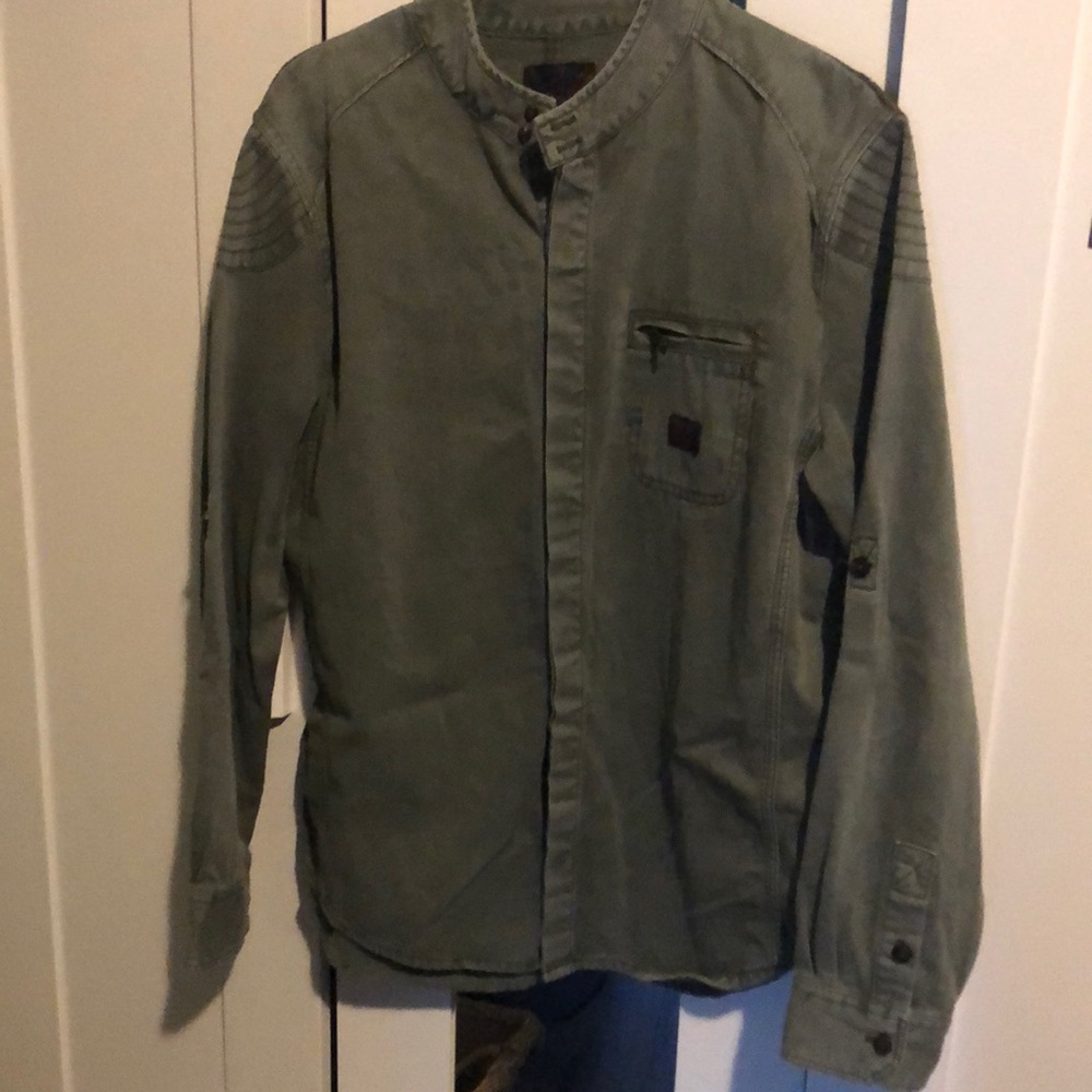 Lee Cooper vintage green fatigue denim shirt/jacket M